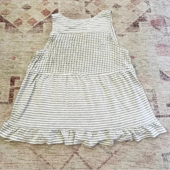 POL• Gray and White Stripped Wool Blend Tank Top Size Small - Picture 6 of 9